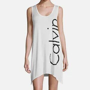 NWT Calvin Klein Swimwear Bikini Cover Up Dress Size S M Milk Logo